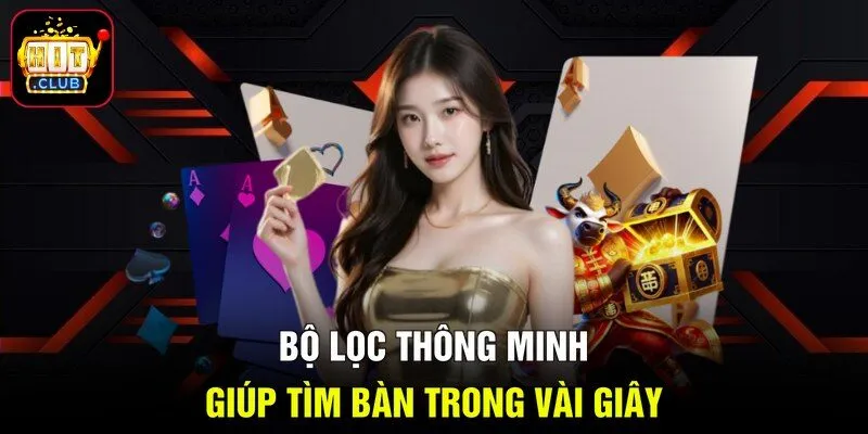 Bộ lọc thông minh giúp tìm bàn trong vài giây